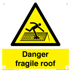 danger fragile roof
